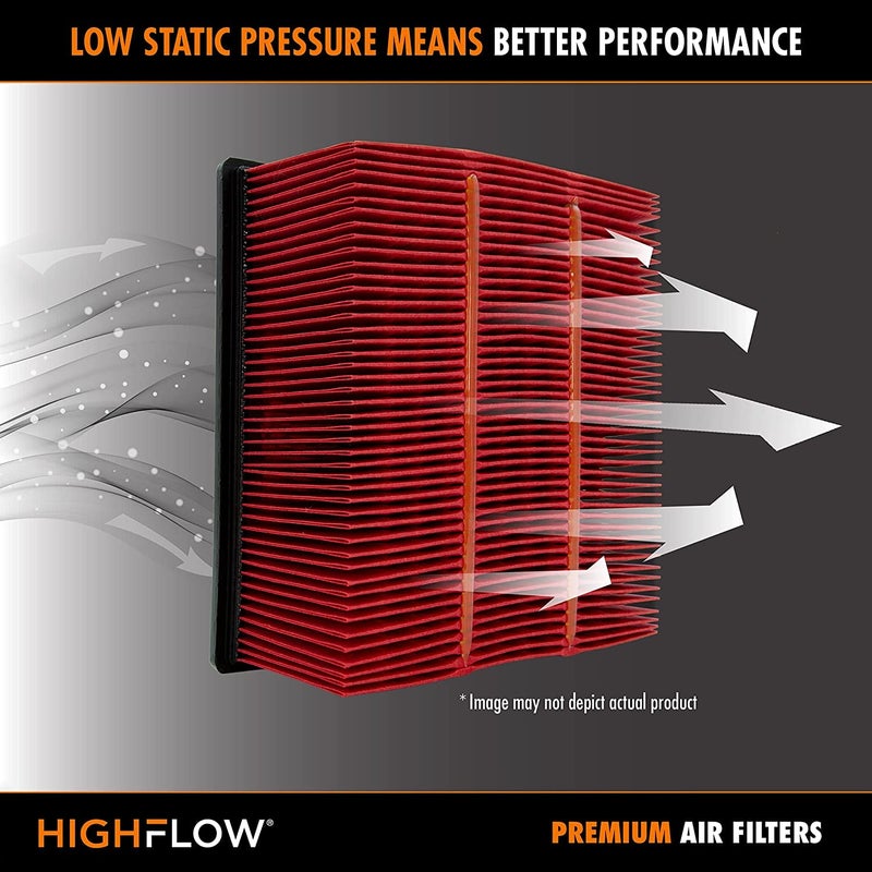 بريميوم جارد فلتر هواء المحرك عالي الأداء، مسبق التزييت، للاستعمال مرة واحدة PA99455X | يناسب 2018-2025 جيب رانجلر، 2020-2025 غلاديتور - Image 5
